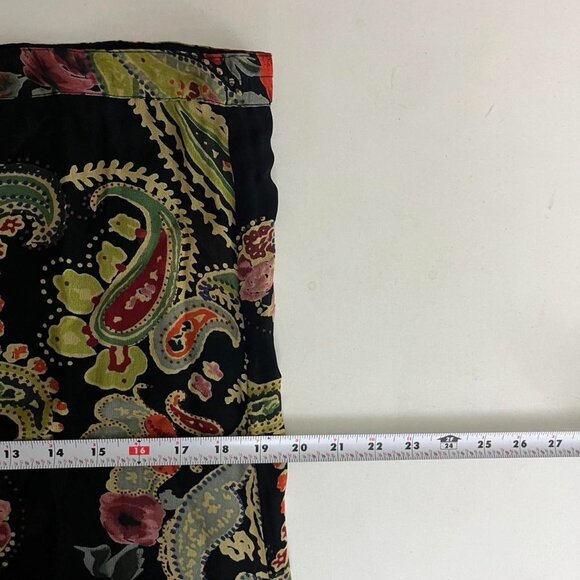 Black and multi-coloured floral paisley reversible maxi skirt - Picture 5 of 8